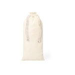 Saco de algodão para garrafas com cordões de fecho 105 g/m2 Bottle cor natural primeira vista