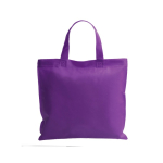 Sacos tnt personalizados de alças curtas coloridos 80 g/m2 Bazaar Short cor violeta primeira vista