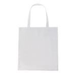 Saco de merchandising sustentável de algodão reciclado 145 g/m2 Waterless cor branco