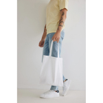 Saco de merchandising sustentável de algodão reciclado 145 g/m2 Waterless cor branco
