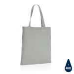 Saco de merchandising sustentável de algodão reciclado 145 g/m2 Waterless cor cinzento segunda vista