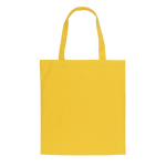 Saco de merchandising sustentável de algodão reciclado 145 g/m2 Waterless cor amarelo segunda vista