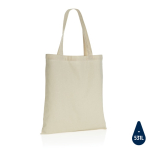 Saco de merchandising sustentável de algodão reciclado 145 g/m2 Waterless cor bege segunda vista