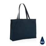 Saco impresso ou bordado grande de algodão reciclado 145 g/m2 Waterless cor azul-marinho
