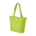 Sacos de tecido personalizados com fecho de correr e bolso Zipper Infinity cor verde-lima