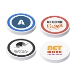 Base de carga sem fios redonda com um toque de cor ColorRound cor branco vista impressão tampografia