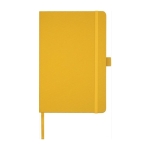 Caderno reciclado corporativo, folhas A5 pautadas Marksman® Honhua cor cor-de-laranja segunda vista frontal