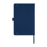 Caderno reciclado corporativo, folhas A5 pautadas Marksman® Honhua cor azul-marinho segunda vista traseira