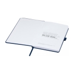 Caderno reciclado corporativo, folhas A5 pautadas Marksman® Honhua cor azul-marinho terceira vista