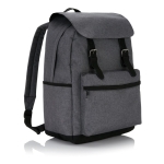 Mochila de nylon para portátil de 15,6'' com bolso exterior Vintage cor cinzento-escuro