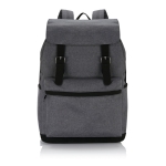 Mochila de nylon para portátil de 15,6'' com bolso exterior Vintage cor cinzento-escuro segunda vista