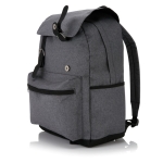 Mochila de nylon para portátil de 15,6'' com bolso exterior Vintage cor cinzento-escuro quarta vista