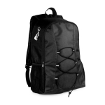 Mochila desportiva de poliéster com entrada para auriculares Hiking cor preto primeira vista