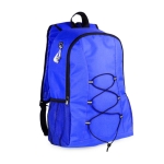 Mochila desportiva de poliéster com entrada para auriculares Hiking cor azul primeira vista