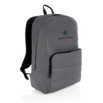 Mochila eco para portátil de 15,6'' com certificação AWARE Pocket cor prateado mate vista com logo