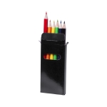 6 lápis de cor baratos, caixa personalizável de cor apelativa Pigment cor preto primeira vista