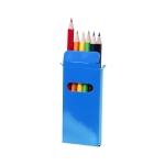 6 lápis de cor baratos, caixa personalizável de cor apelativa Pigment cor azul primeira vista