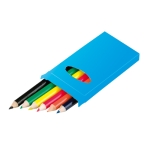 6 lápis de cor baratos, caixa personalizável de cor apelativa Pigment cor azul