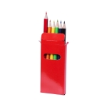 6 lápis de cor baratos, caixa personalizável de cor apelativa Pigment cor vermelho primeira vista