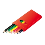 6 lápis de cor baratos, caixa personalizável de cor apelativa Pigment cor vermelho