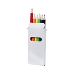 6 lápis de cor baratos, caixa personalizável de cor apelativa Pigment cor branco primeira vista
