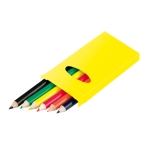 6 lápis de cor baratos, caixa personalizável de cor apelativa Pigment cor amarelo