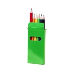 6 lápis de cor baratos, caixa personalizável de cor apelativa Pigment cor verde primeira vista