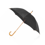 Guarda-chuva automático em poliester 190T com logo ø105 Basic cor preto primeira vista