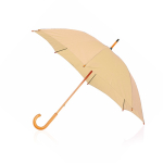Guarda-chuva automático em poliester 190T com logo ø105 Basic cor bege primeira vista