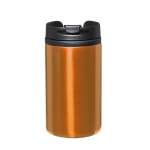 Caneca térmica promocional pequena e económica de aço 290ml Signa cor cor-de-laranja primeira vista