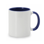 Caneca de cerâmica com asa e interior colorido 350ml Sublim Color cor azul primeira vista