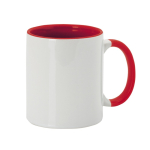 Caneca de cerâmica com asa e interior colorido 350ml Sublim Color cor vermelho primeira vista