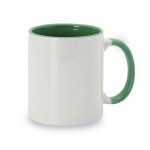 Caneca de cerâmica com asa e interior colorido 350ml Sublim Color cor verde primeira vista