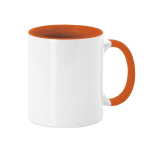 Caneca de cerâmica com asa e interior colorido 350ml Sublim Color cor cor-de-laranja primeira vista