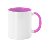 Caneca de cerâmica com asa e interior colorido 350ml Sublim Color cor cor-de-rosa primeira vista