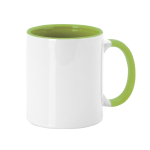 Caneca de cerâmica com asa e interior colorido 350ml Sublim Color cor verde-claro primeira vista