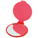 Espelho de bolso barato para oferecer de maquilhagem Singleview cor vermelho