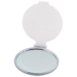 Espelho de bolso barato para oferecer de maquilhagem Singleview cor branco