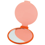 Espelho de bolso barato para oferecer de maquilhagem Singleview cor cor-de-laranja