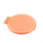 Espelho de bolso barato para oferecer de maquilhagem Singleview cor cor-de-laranja terceira vista