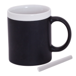 Caneca personalizada de cerâmica quadro com giz 350ml Chalk cor branco