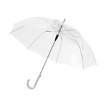 Guarda-chuvas transparentes com logo no cabo ø98 Blanc cor branco segunda vista frontal