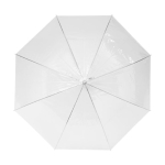 Guarda-chuvas transparentes com logo no cabo ø98 Blanc cor branco