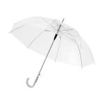 Guarda-chuvas transparentes com logo no cabo ø98 Blanc cor branco vista impressão tampografia