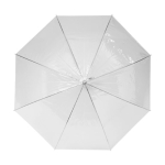Guarda-chuvas transparentes com logo no cabo ø98 Blanc cor branco