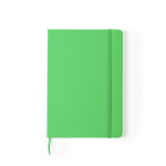 Caderno reciclado personalizado barato, folhas A5 pautadas rPET cor verde primeira vista