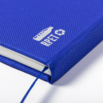 Caderno reciclado personalizado barato, folhas A5 pautadas rPET sexta vista