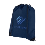Mochila de cordas personalizada sem tecelagem 80 g/m2 Original cor azul-marinho vista impressão serigrafia