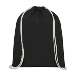 Saco-mochila de algodão 140 g/m² resistente 5 kg Duo Cotton Pro cor preto segunda vista frontal