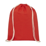 Saco-mochila de algodão 140 g/m² resistente 5 kg Duo Cotton Pro cor vermelho segunda vista frontal